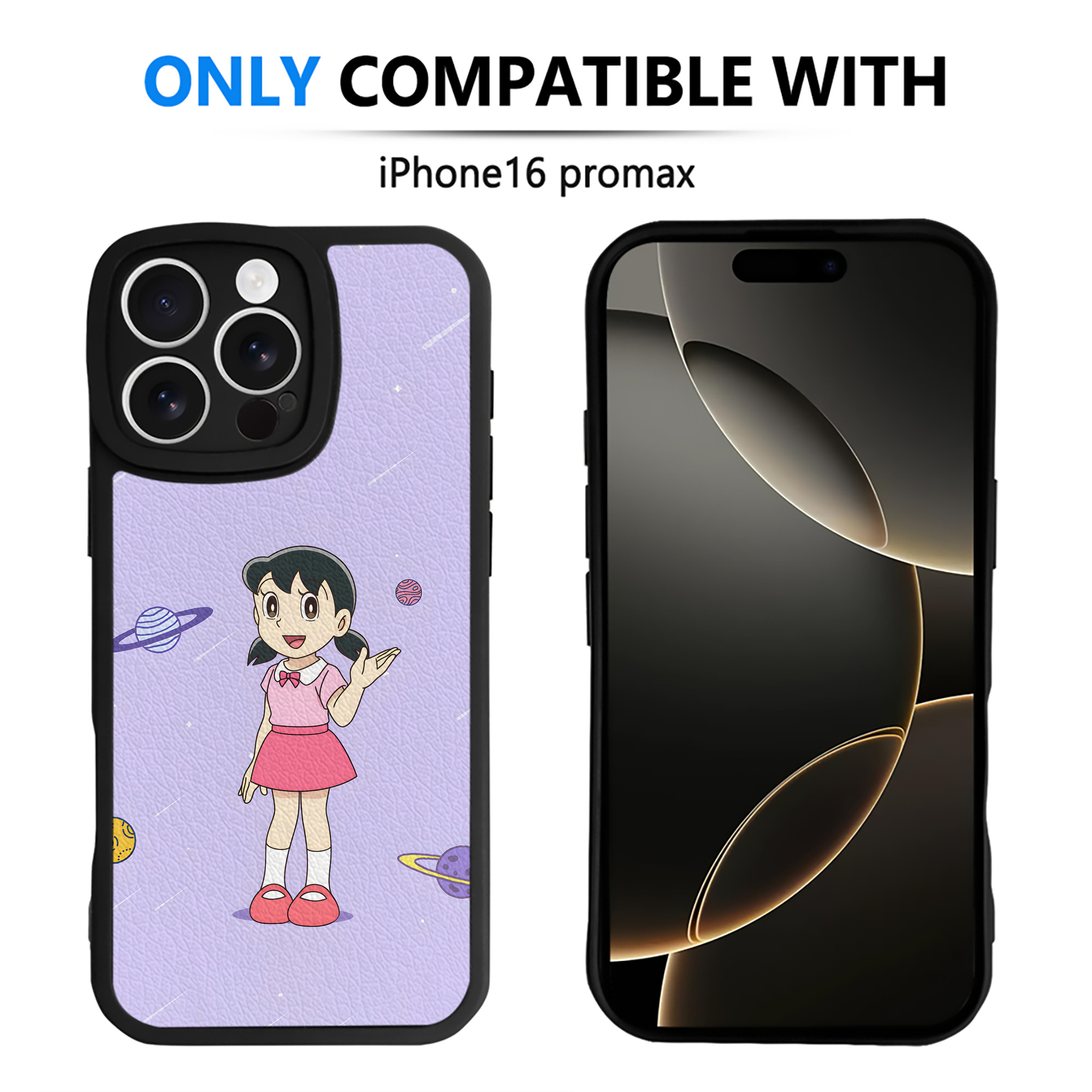（画像用） ドラえもん Doraemon 【iPhone 16シリーズ対応】シリコンスマホケース（レザー調） 材質：シリコン